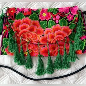 Handmade Boho Embroidered Crossbody Purse – Perfect Christmas /Holiday Present
